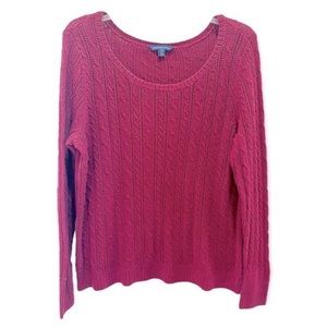 American Eagle Burgandy cable knit oversized sweater small